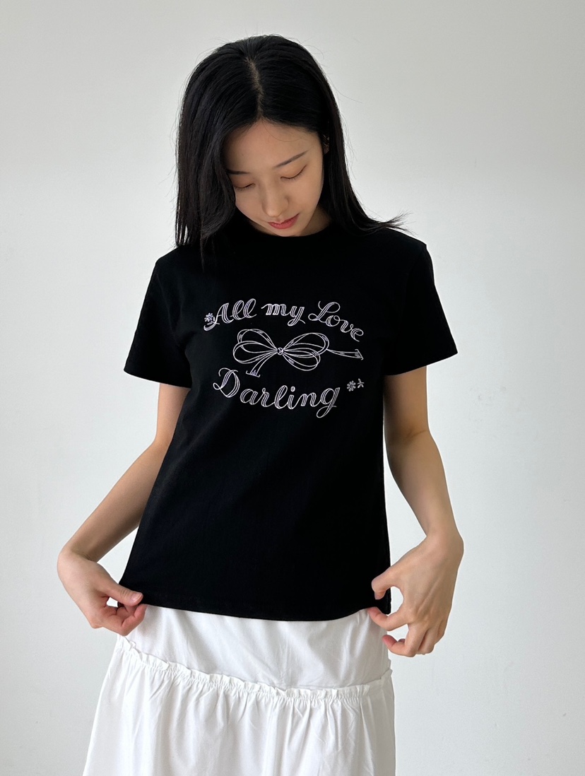 A.VER直郵韓國代購女裝新款時尚休閑職業熱賣推薦真品24春夏T恤A.VERT恤