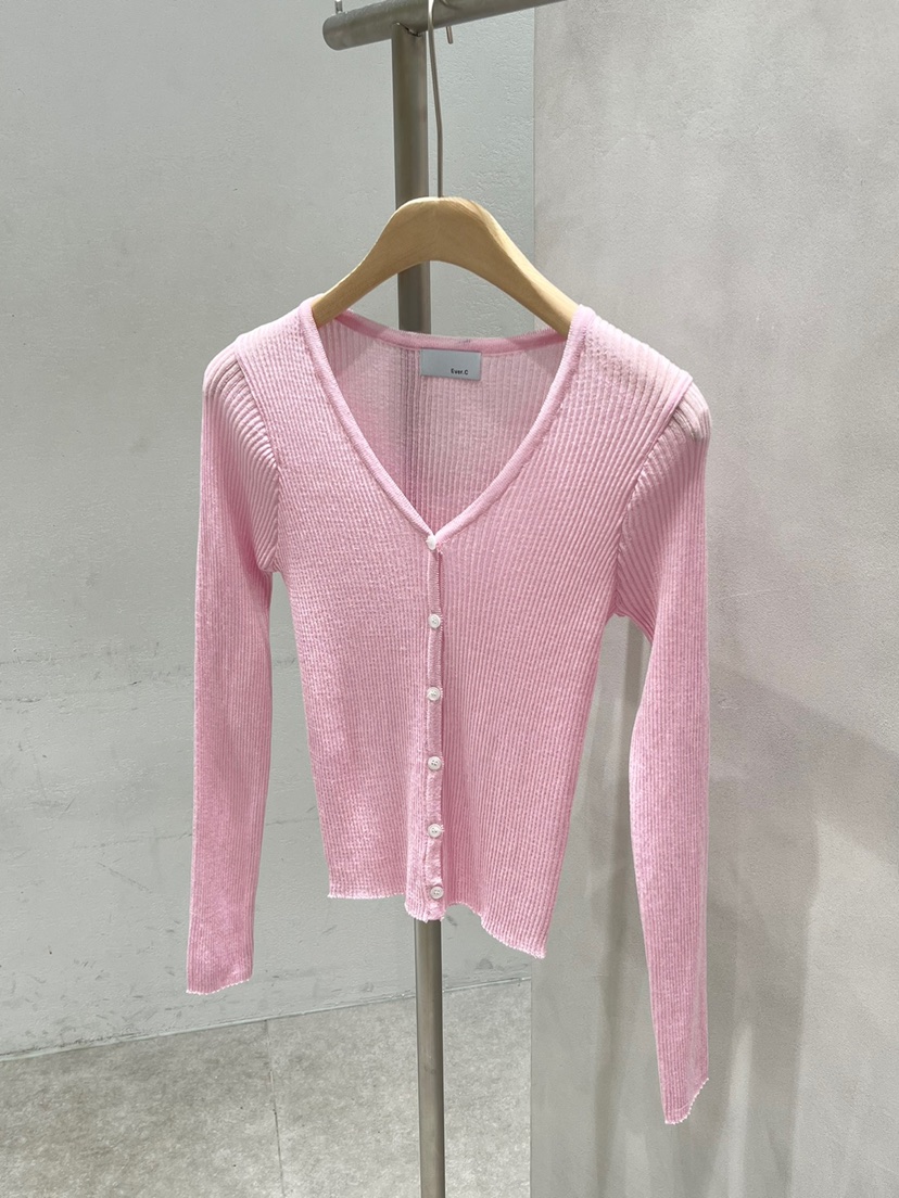 BLACK LABEL韓國直郵女裝新款推薦時尚職業24春夏針織衫羅紋EVERCOMMERCE METICULOUSLY DESIGNED針織衫
