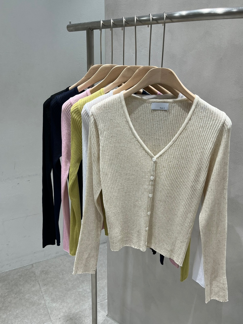 BLACK LABEL韓國直郵女裝新款推薦時尚職業24春夏針織衫羅紋EVERCOMMERCE METICULOUSLY DESIGNED針織衫
