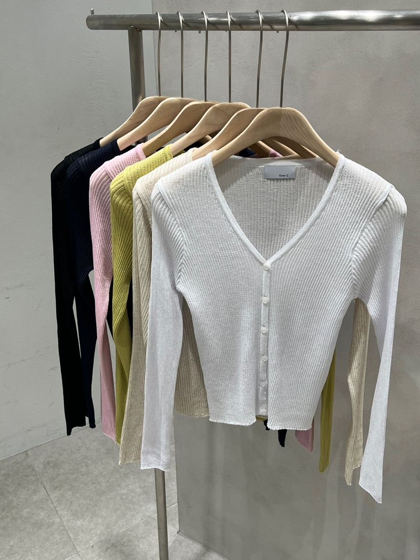 BLACK LABEL韓國直郵女裝新款推薦時尚職業24春夏針織衫羅紋EVERCOMMERCE METICULOUSLY DESIGNED針織衫