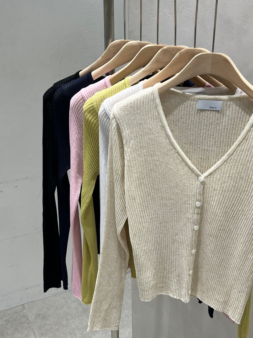 BLACK LABEL韓國直郵女裝新款推薦時尚職業24春夏針織衫羅紋EVERCOMMERCE METICULOUSLY DESIGNED針織衫