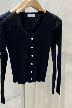 BLACK LABEL韓國直郵女裝新款推薦時尚職業24春夏針織衫羅紋EVERCOMMERCE METICULOUSLY DESIGNED針織衫圖色4