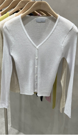 BLACK LABEL韓國直郵女裝新款推薦時尚職業24春夏針織衫羅紋EVERCOMMERCE METICULOUSLY DESIGNED針織衫圖色6