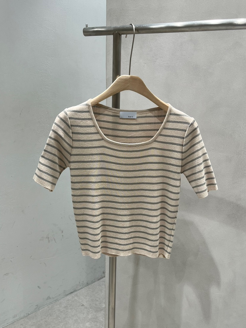 BLACK LABEL韓國直郵東大門實拍女裝新品時尚24春夏人氣T恤EVERCOMMERCE METICULOUSLY DESIGNEDT恤