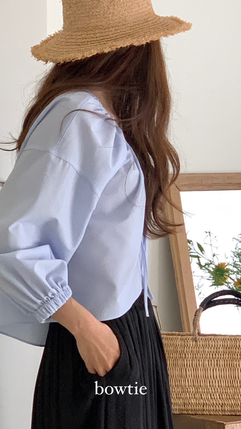 BOWTIE直郵韓國代購女裝新品推薦真品職業時尚24春夏襯衫蕾絲衫GLITTER襯衫/蕾絲衫