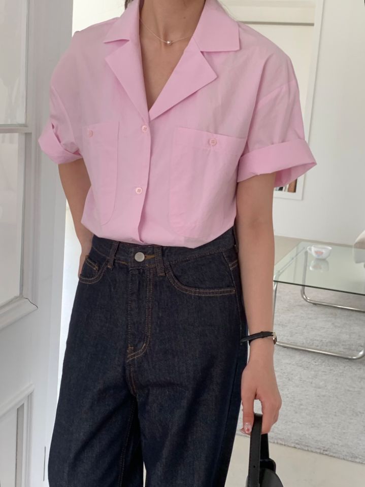 DOIT直郵韓國代購女裝新品休閑職業24春夏時尚襯衫蕾絲衫DOIT襯衫/蕾絲衫