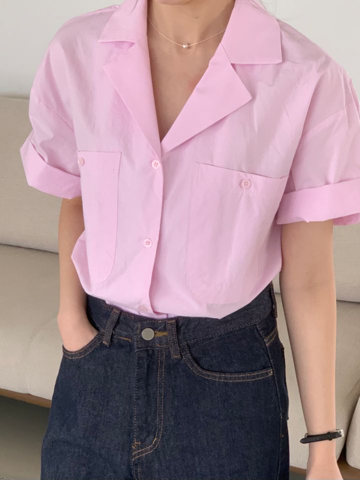 DOIT直郵韓國代購女裝新品休閑職業24春夏時尚襯衫蕾絲衫DOIT襯衫/蕾絲衫