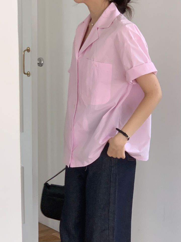 DOIT直郵韓國代購女裝新品休閑職業24春夏時尚襯衫蕾絲衫DOIT襯衫/蕾絲衫