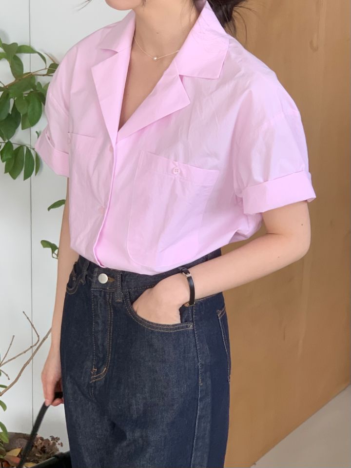 DOIT直郵韓國代購女裝新品休閑職業24春夏時尚襯衫蕾絲衫DOIT襯衫/蕾絲衫