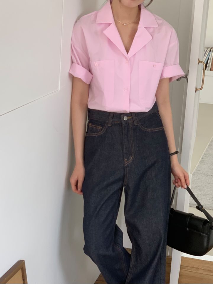 DOIT直郵韓國代購女裝新品休閑職業24春夏時尚襯衫蕾絲衫DOIT襯衫/蕾絲衫