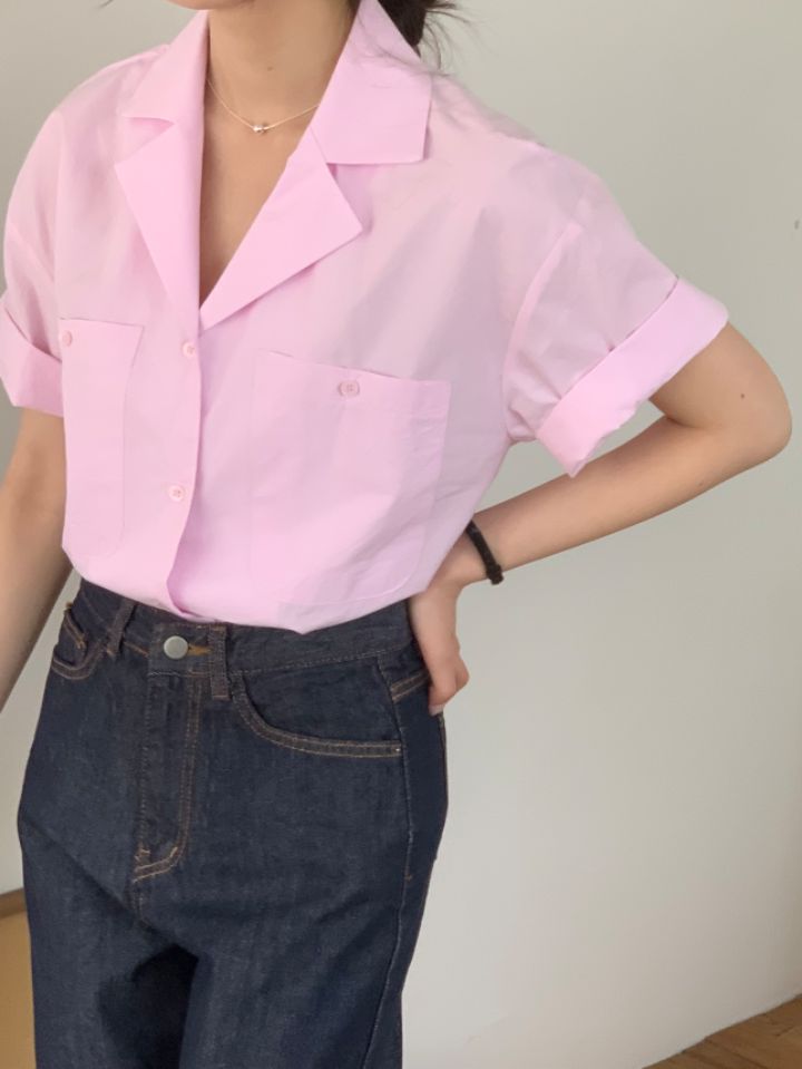 DOIT直郵韓國代購女裝新品休閑職業24春夏時尚襯衫蕾絲衫DOIT襯衫/蕾絲衫