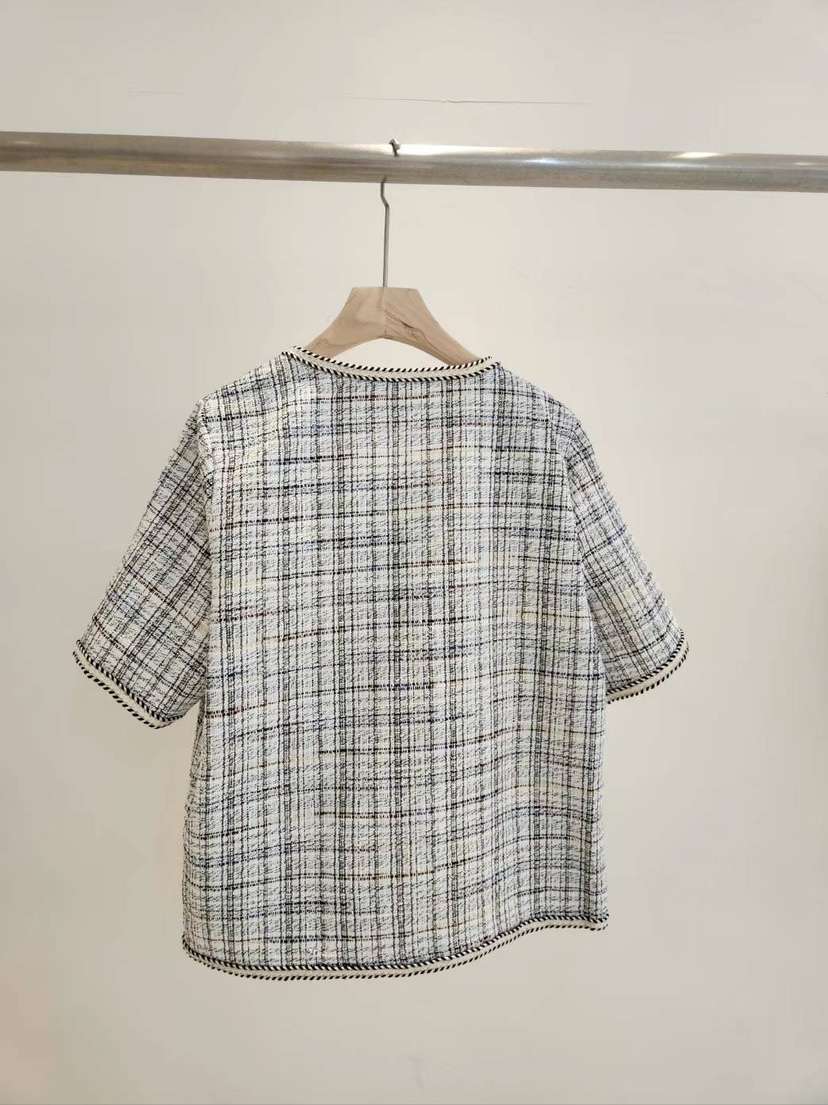 LIVE/LULULALLA韓國直郵女裝新品休閑24春夏推薦夾克格紋LIVE/LULULALLA夾克