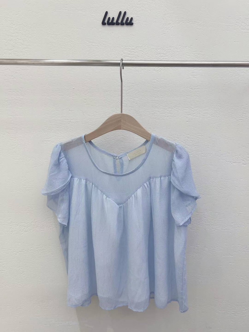 LULULALLA韓國直郵女裝新款職業真品24春夏休閑襯衫蕾絲衫LULULALLA襯衫/蕾絲衫圖色1