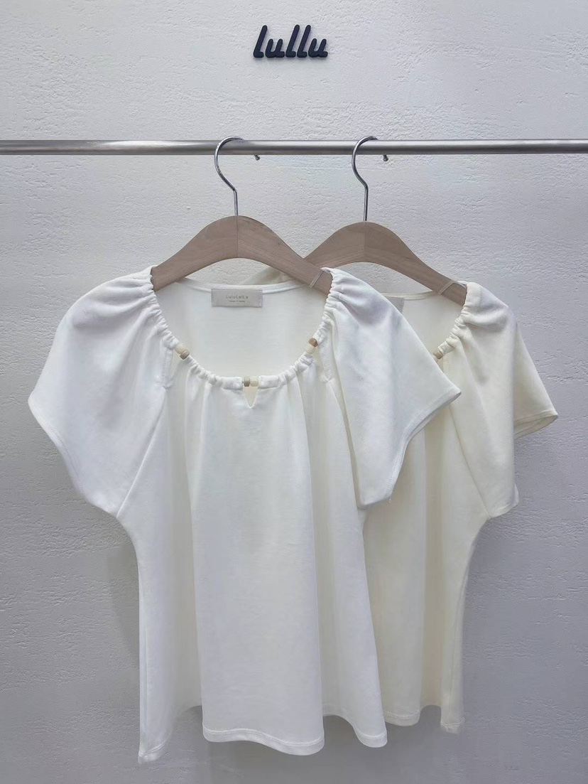 LULULALLA韓國直郵女裝新品人氣時尚真品職業推薦熱賣休閑T恤LULULALLAT恤