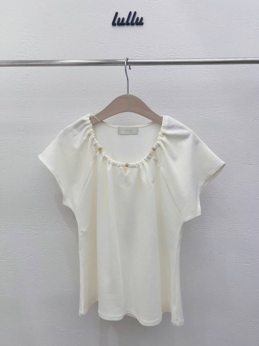 LULULALLA韓國直郵女裝新品人氣時尚真品職業推薦熱賣休閑T恤LULULALLAT恤圖色1
