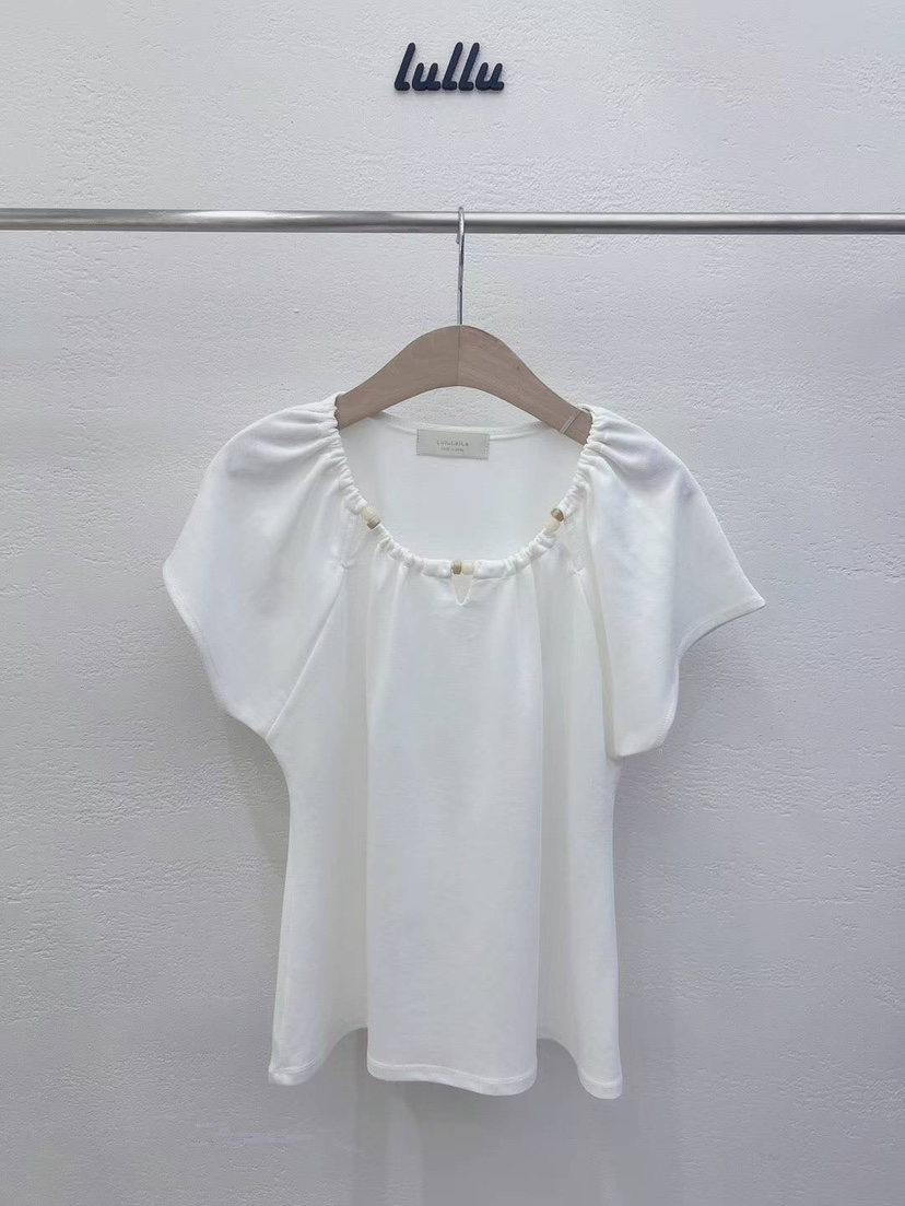 LULULALLA韓國直郵女裝新品人氣時尚真品職業推薦熱賣休閑T恤LULULALLAT恤圖色2