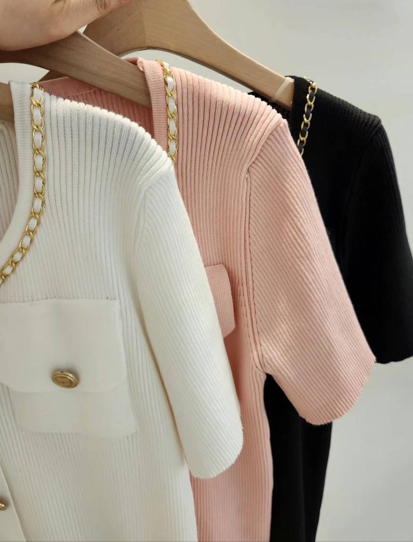 LULULALLA直郵韓國代購女裝新款推薦時尚24春夏真品針織衫LULULALLA針織衫