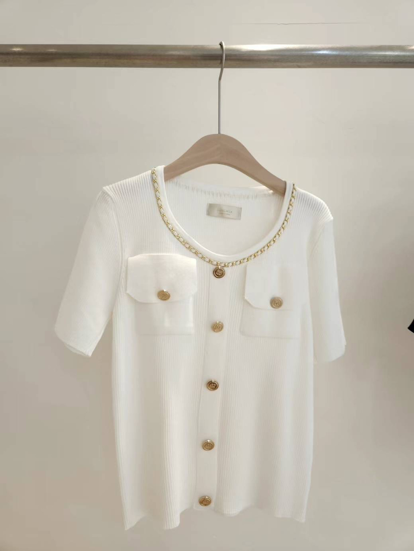 LULULALLA直郵韓國代購女裝新款推薦時尚24春夏真品針織衫LULULALLA針織衫圖色1