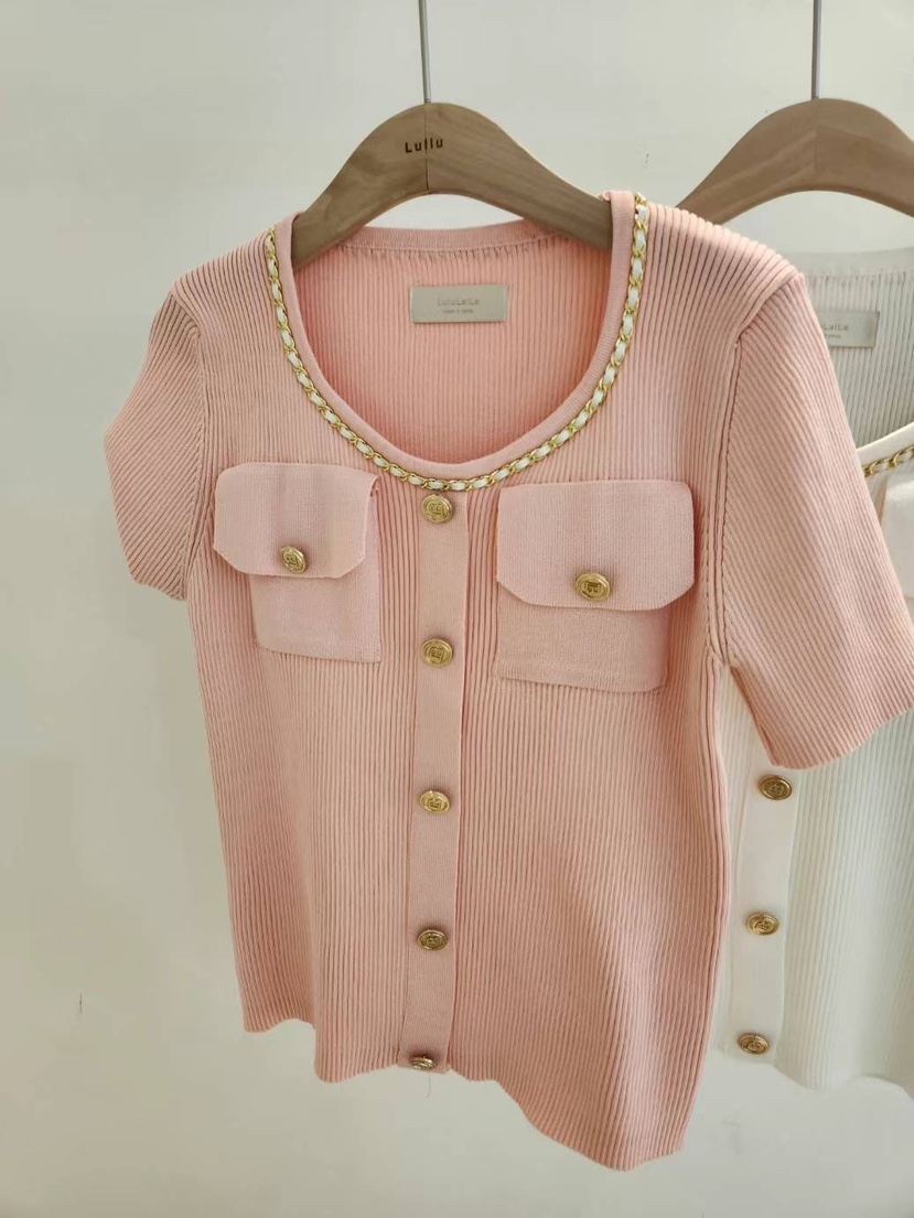 LULULALLA直郵韓國代購女裝新款推薦時尚24春夏真品針織衫LULULALLA針織衫圖色2