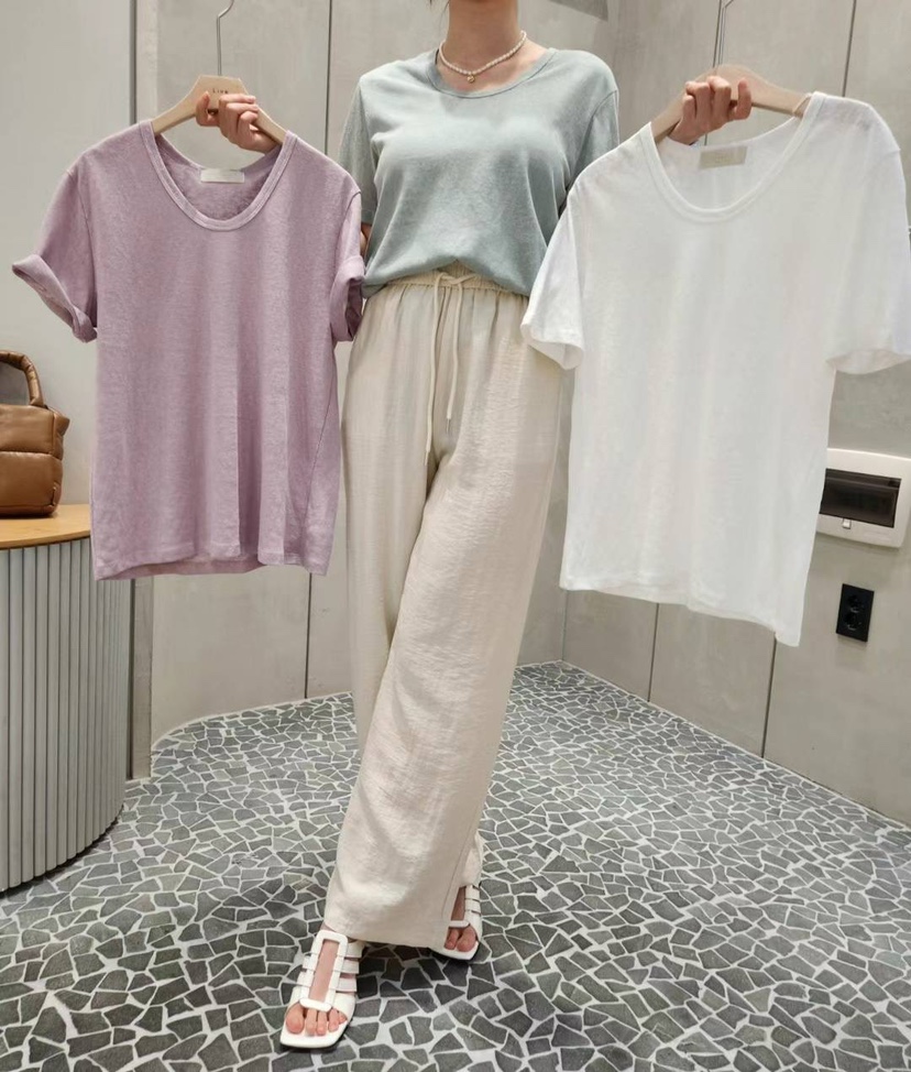 LULULALLA韓國直郵東大門代購女裝新款推薦休閑熱賣人氣T恤LULULALLAT恤