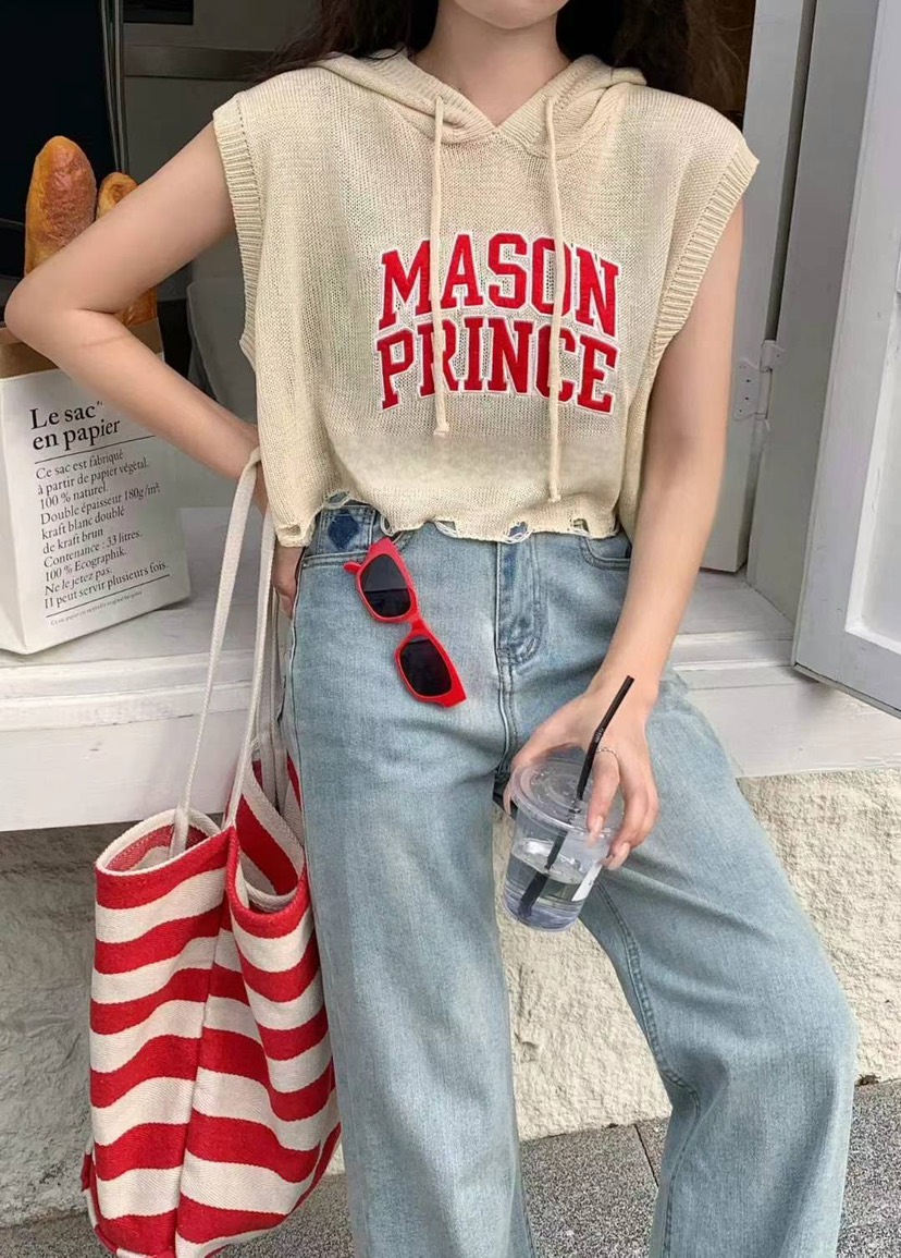 LULULALLA韓國直郵東大門代購女裝新品24春夏熱賣針織衫連帽LULULALLA針織衫