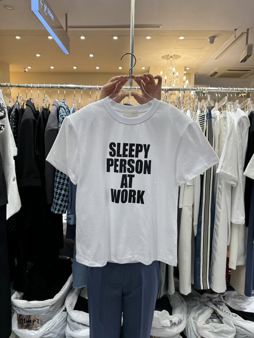 Workshop韓國直郵東大門代購女裝新款24春夏時尚熱賣休閑T恤Work_shopT恤