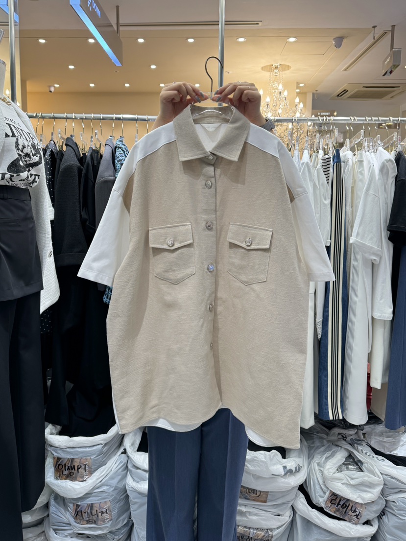 Workshop韓國直郵東大門代購女裝新品職業真品時尚襯衫蕾絲衫Work_shop襯衫/蕾絲衫