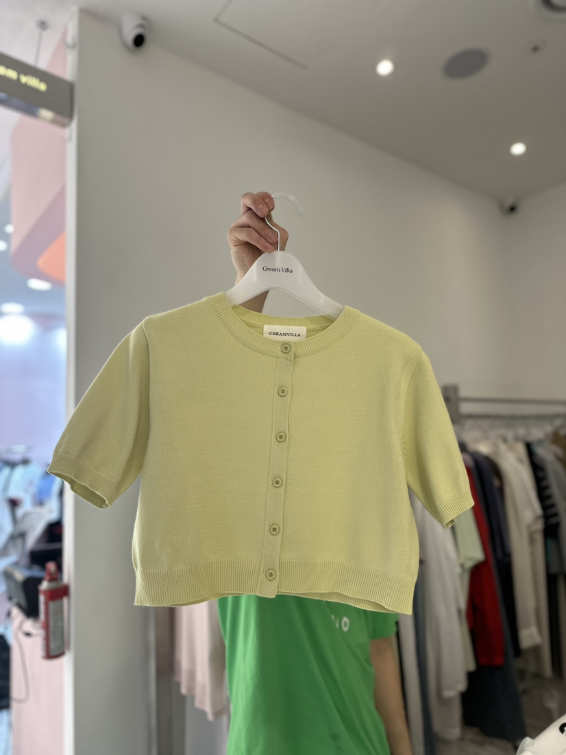 CREAM VILLA直郵韓國代購女裝新品真品針織衫短款CREAMVILLA針織衫圖色1
