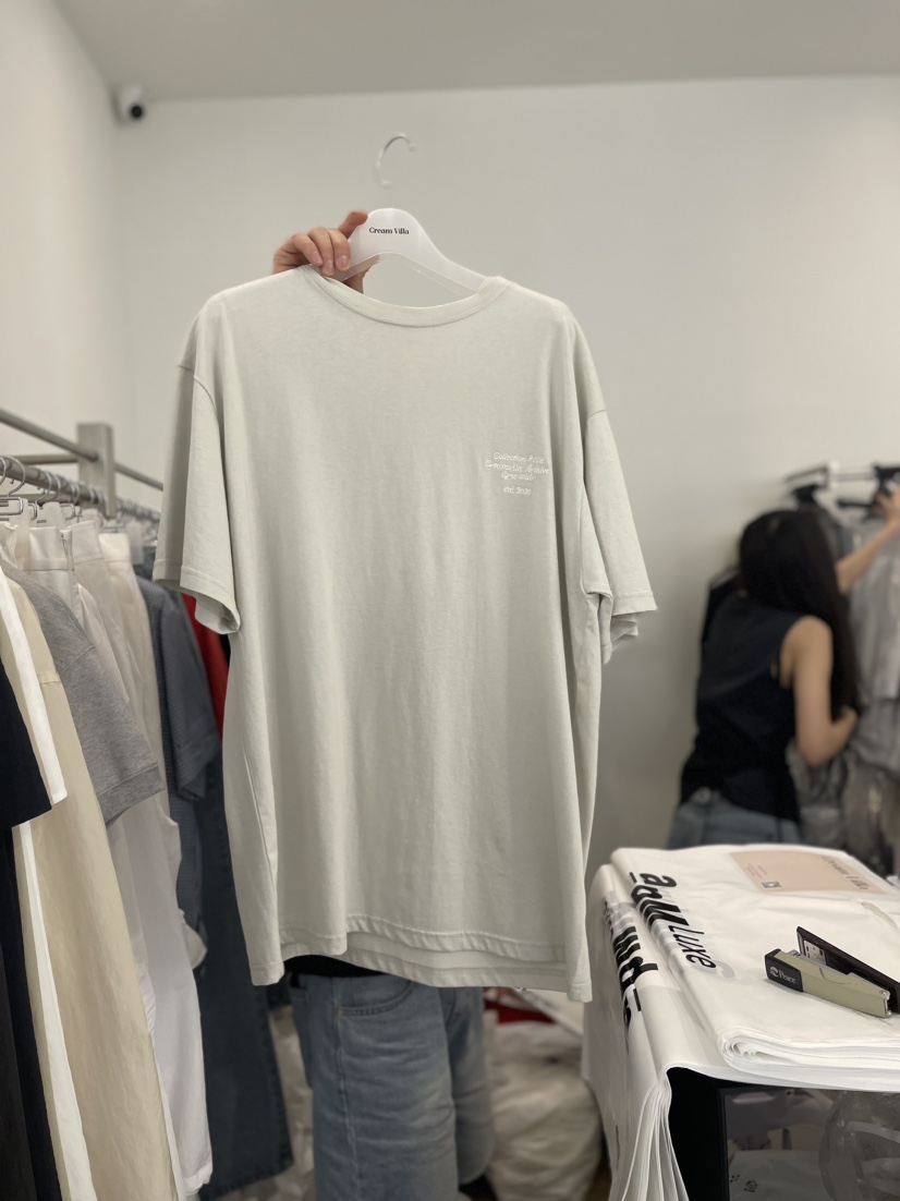 CREAM VILLA韓國直郵東大門實拍女裝新款推薦T恤刺繡CREAMVILLAT恤圖色3
