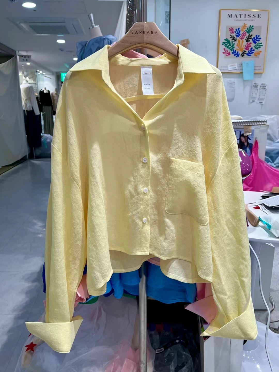 THE BARBARA韓國直郵女裝新品時尚熱賣真品職業襯衫蕾絲衫THE BARBARA襯衫/蕾絲衫