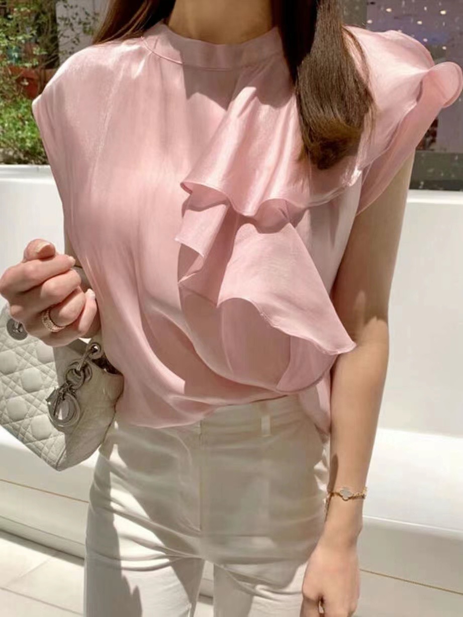 THE BARBARA韓國直郵東大門代購女裝新品時尚人氣襯衫蕾絲衫THE BARBARA襯衫/蕾絲衫