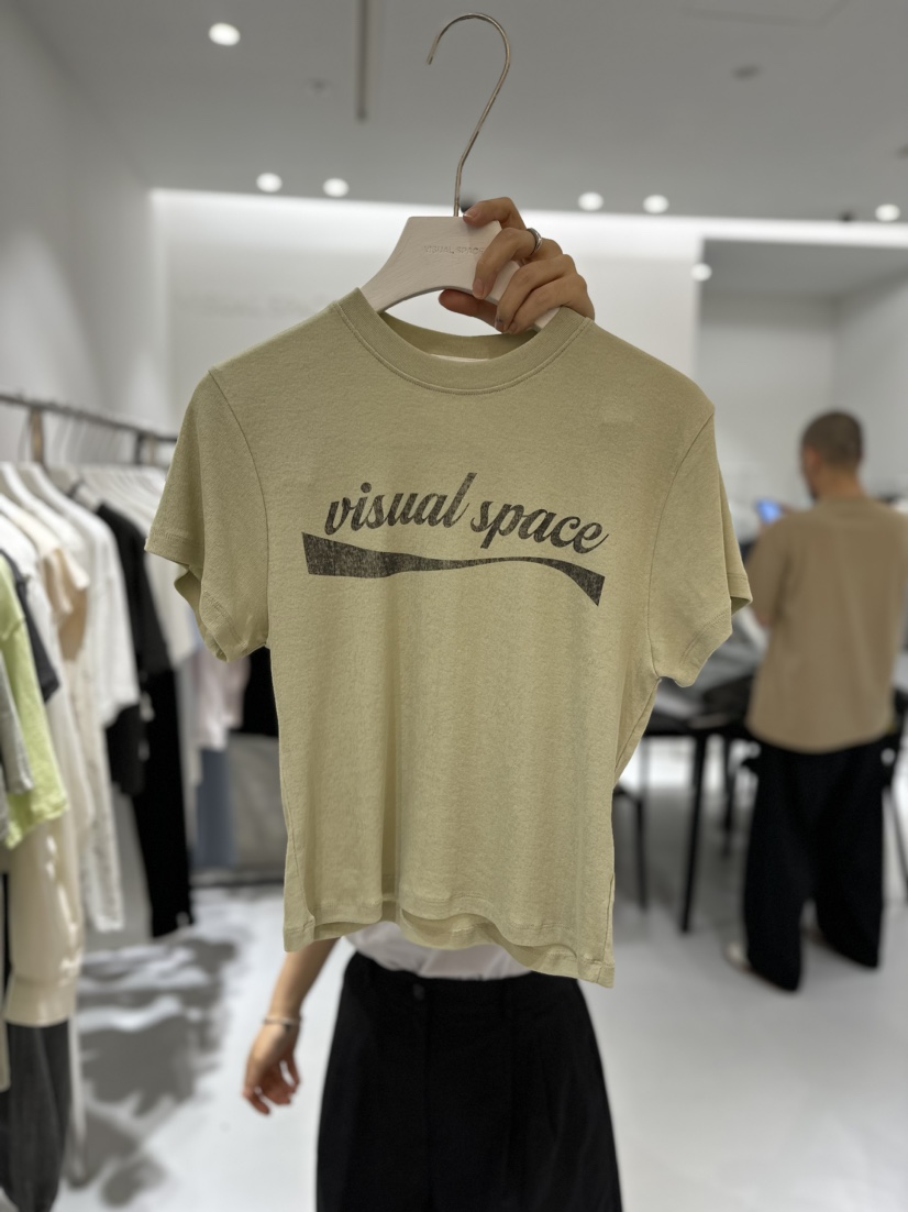 VISUAL SPACE韓國直郵東大門代購女裝新款休閑真品職業T恤VISUAL SPACET恤圖色1