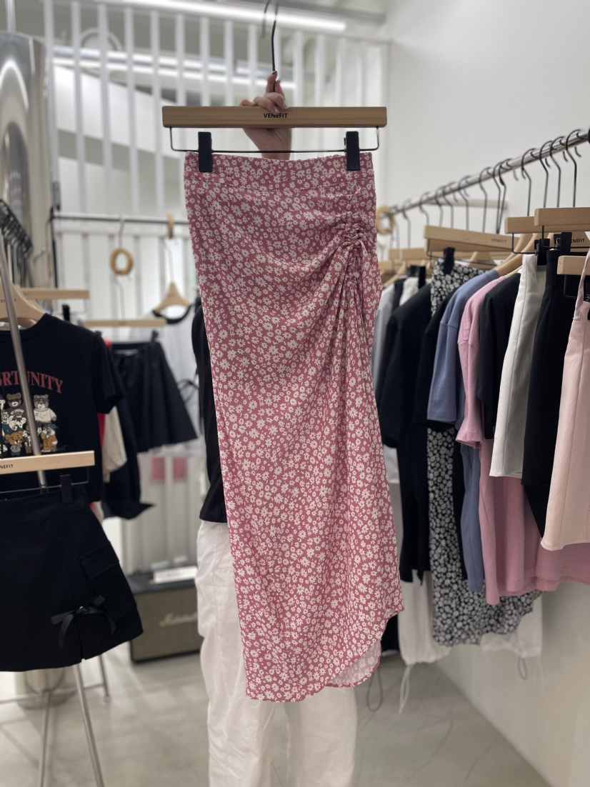 VENEFIT直郵韓國代購女裝新品休閑熱賣24春夏真品職業長裙VENEFIT/JENNIE長裙
