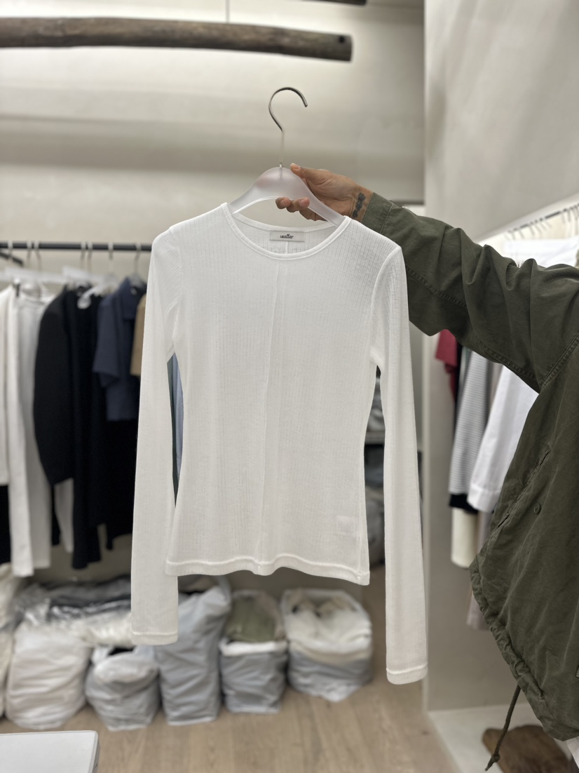 Waller韓國直郵女裝新品職業人氣24春夏時尚熱賣推薦長袖T恤NOTHING長袖T恤圖色1