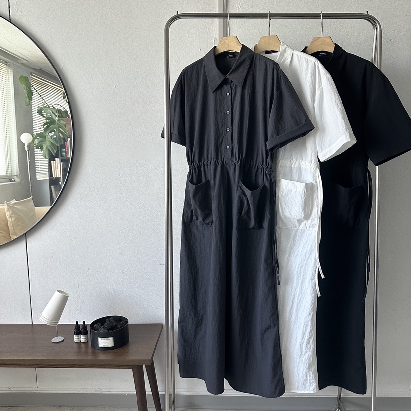 BONHEUR韓國直郵東大門代購女裝新品24春夏熱賣連衣裙口袋CHARMING連衣裙