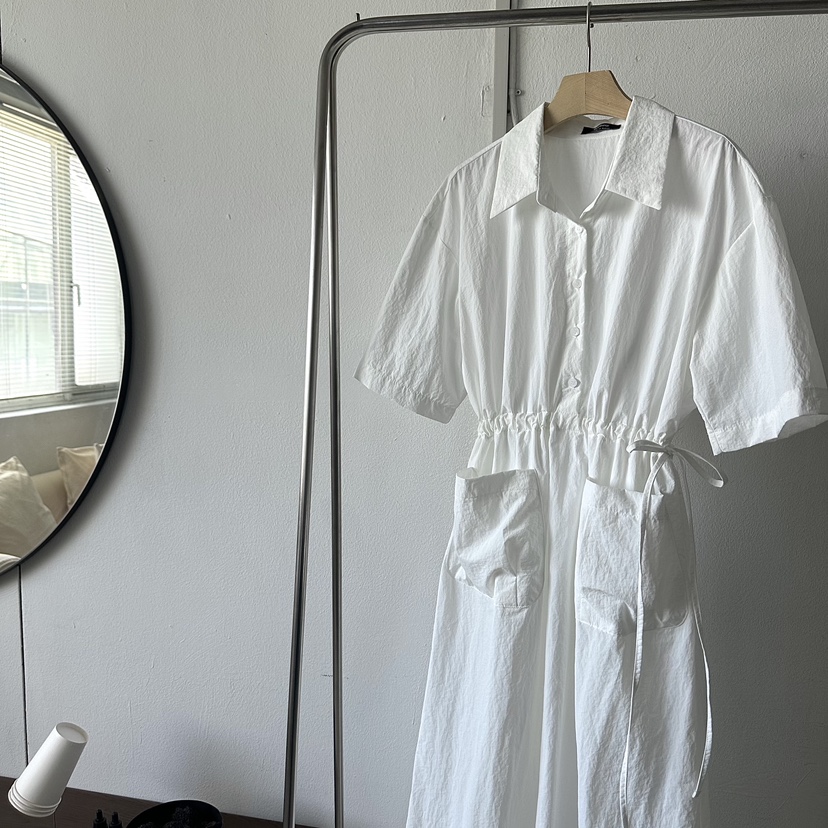 BONHEUR韓國直郵東大門代購女裝新品24春夏熱賣連衣裙口袋CHARMING連衣裙