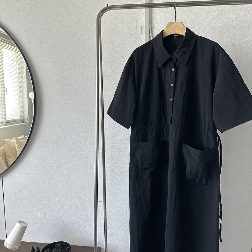 BONHEUR韓國直郵東大門代購女裝新品24春夏熱賣連衣裙口袋CHARMING連衣裙