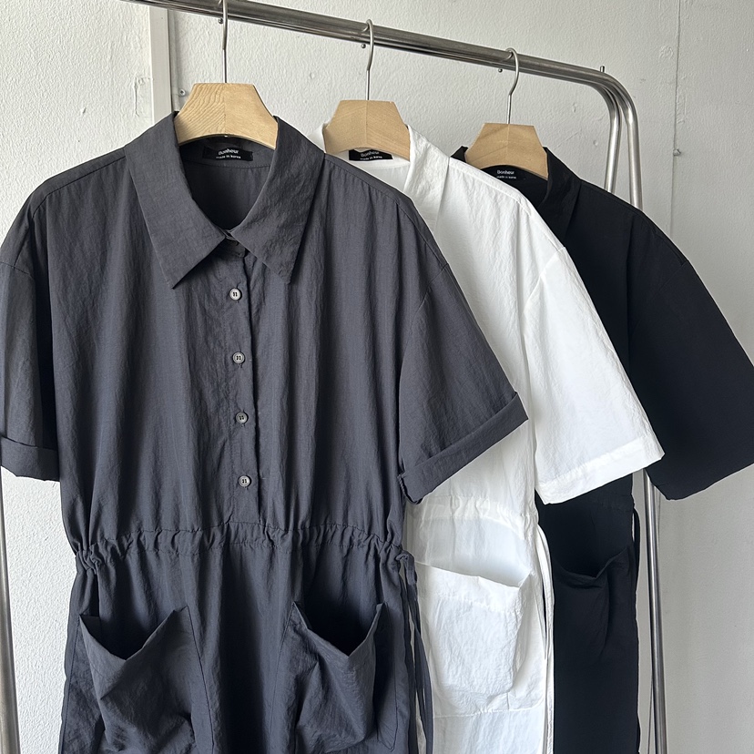 BONHEUR韓國直郵東大門代購女裝新品24春夏熱賣連衣裙口袋CHARMING連衣裙