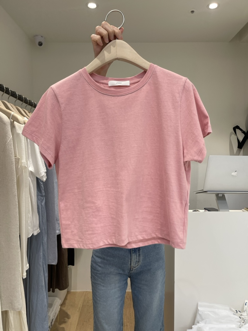 JINSIM直郵韓國代購女裝新品推薦熱賣人氣時尚休閑職業24春夏T恤JINSIMT恤圖色2