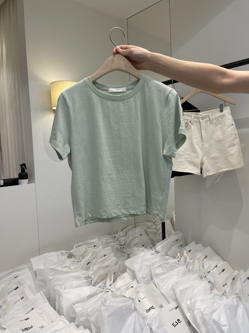 JINSIM直郵韓國代購女裝新品推薦熱賣人氣時尚休閑職業24春夏T恤JINSIMT恤圖色3