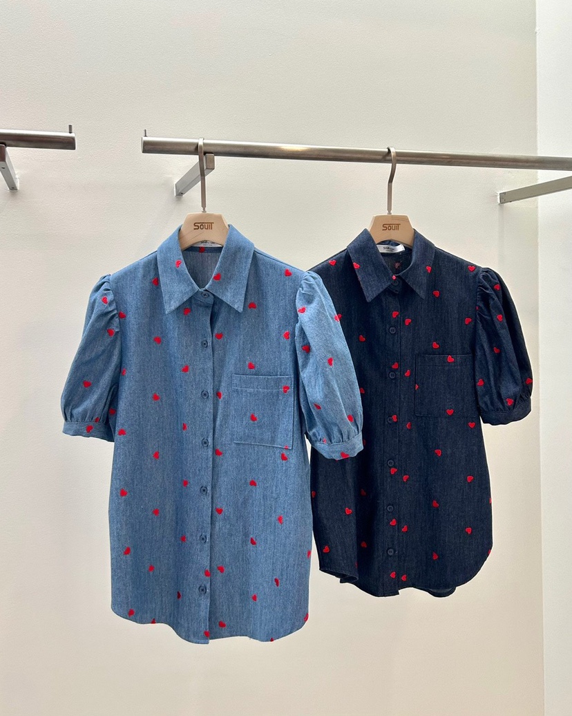 SOUIT直郵韓國代購女裝新款休閑時尚職業真品襯衫蕾絲衫刺繡SOUIT by mabel-L襯衫/蕾絲衫圖色2