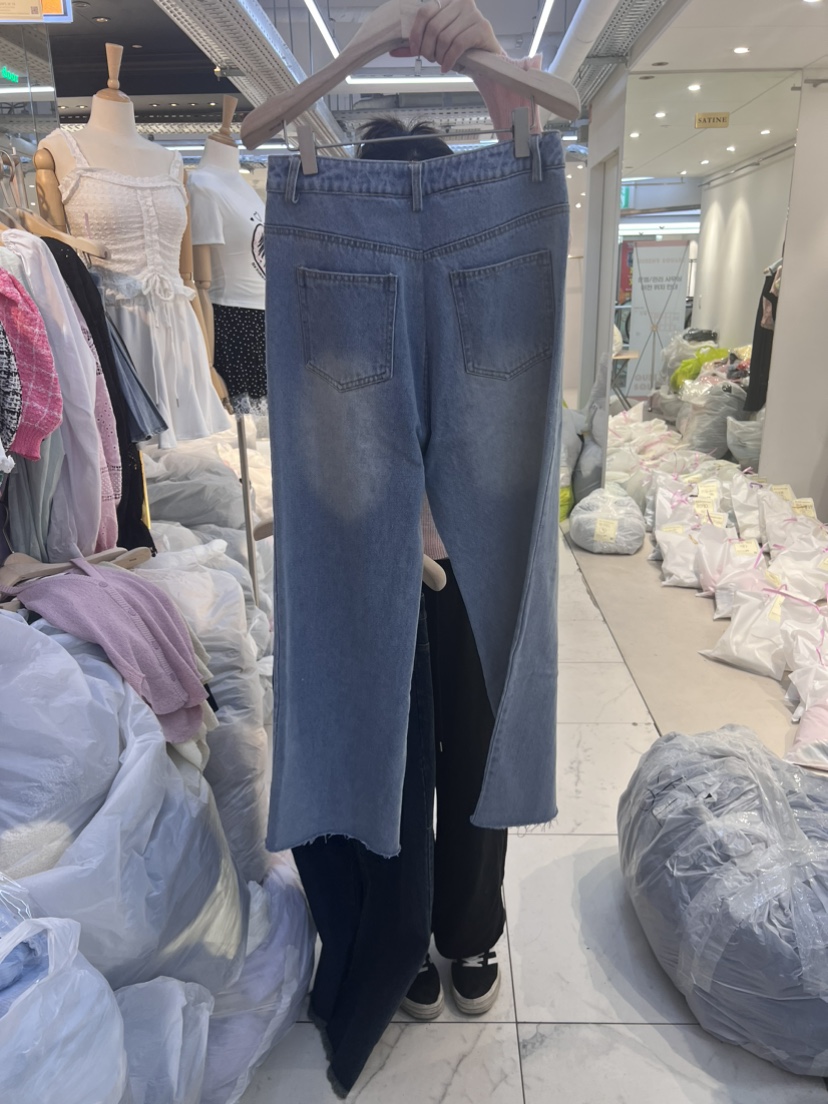 SAGE BRUSH韓國直郵女裝新品時尚職業真品休閑牛仔褲牛仔布SAGE BRUSH牛仔褲