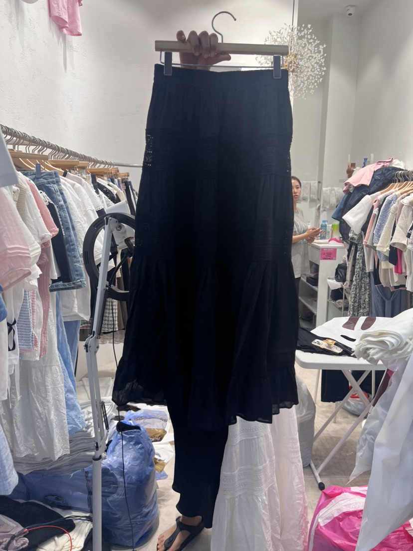 ABLE STUDIO韓國直郵東大門實拍女士新品休閑半身裙中短裙蕾絲CONFETTI半身裙/中短裙
