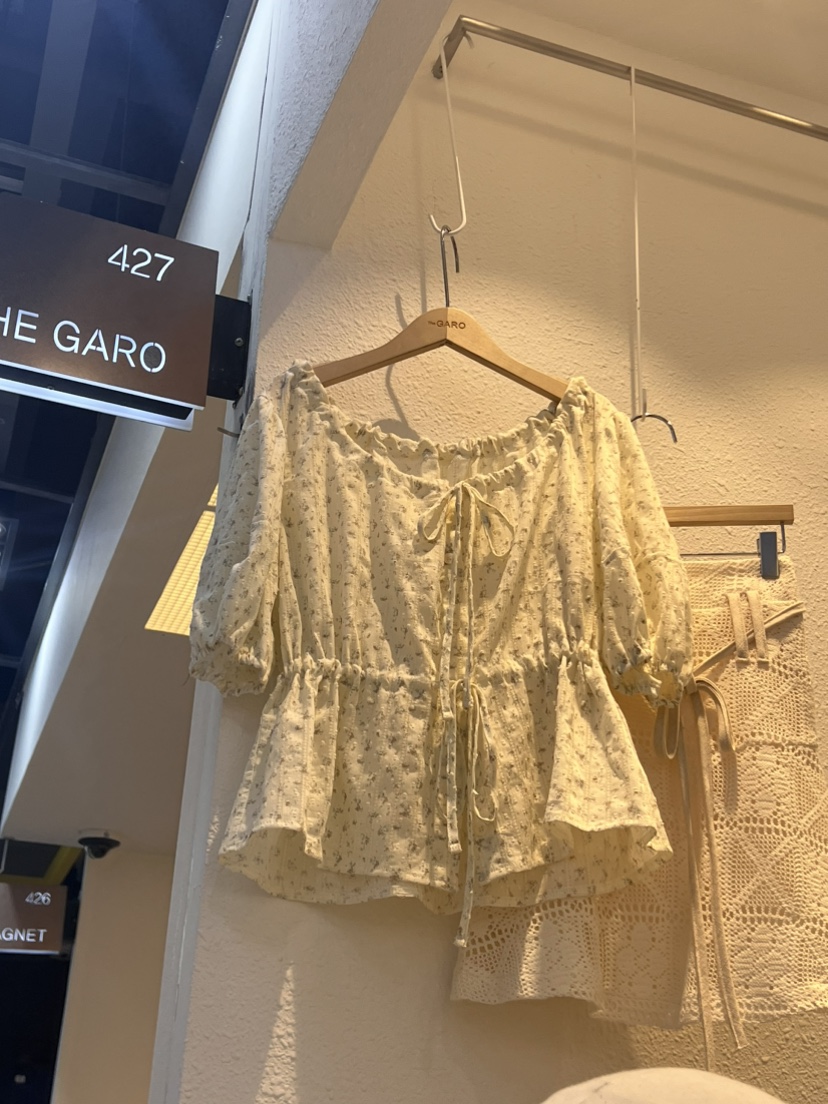 THE GARO韓國直郵東大門代購女裝新品休閑熱賣人氣襯衫蕾絲衫HYPEARL襯衫/蕾絲衫圖色2
