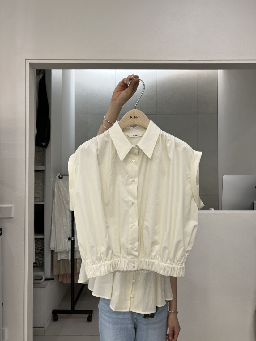 KERRY韓國直郵東大門代購女裝新品真品人氣熱賣襯衫蕾絲衫短款KERRY襯衫/蕾絲衫