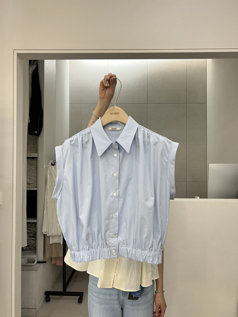 KERRY韓國直郵東大門代購女裝新品真品人氣熱賣襯衫蕾絲衫短款KERRY襯衫/蕾絲衫圖色4