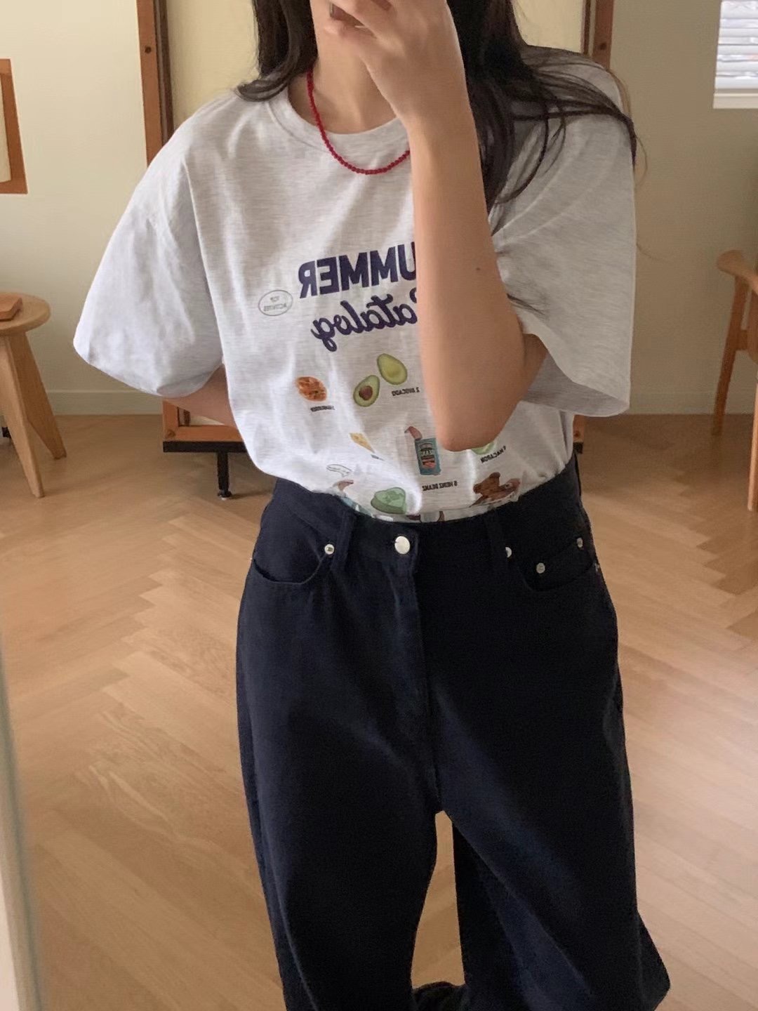 SALT.B韓國直郵東大門代購女裝新款時尚推薦休閑真品24春夏T恤SALT.BT恤圖色2