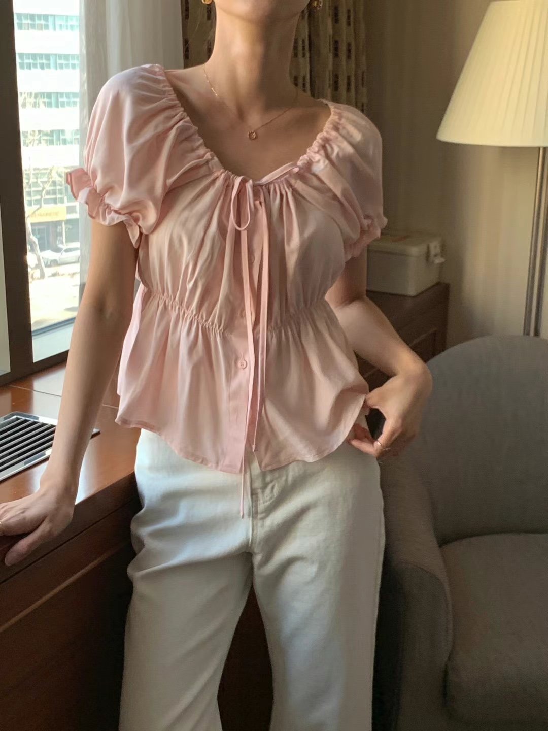 SALT.B韓國直郵東大門代購女裝新品人氣推薦休閑襯衫蕾絲衫SALT.B襯衫/蕾絲衫