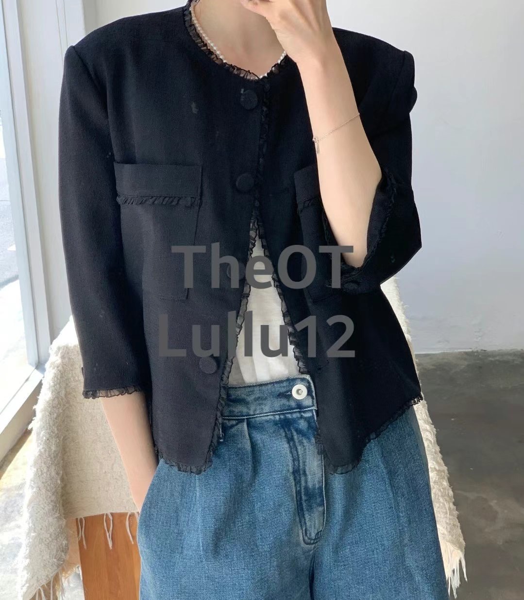LULLU12-룰루12-OT韓國直郵東大門實拍女裝新款職業夾克LULLU12-룰루12-OT夾克圖色2