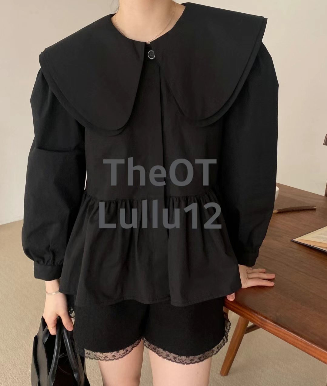 LULLU12-룰루12-OT直郵韓國代購女裝新品職業襯衫蕾絲衫LULLU12-룰루12-OT襯衫/蕾絲衫圖色3